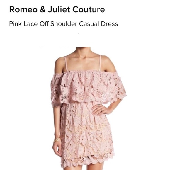 ROMEO & JULIET COUTURE MAUVE LACE DRESS LARGE NWT - Picture 2 of 3